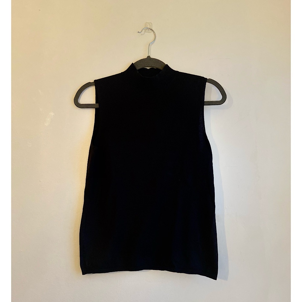 Black Sleeveless Sweater